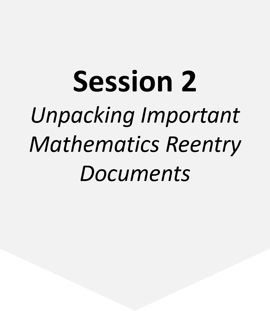 Session 2 - Unpacking Important Mathematics Reentry Documents