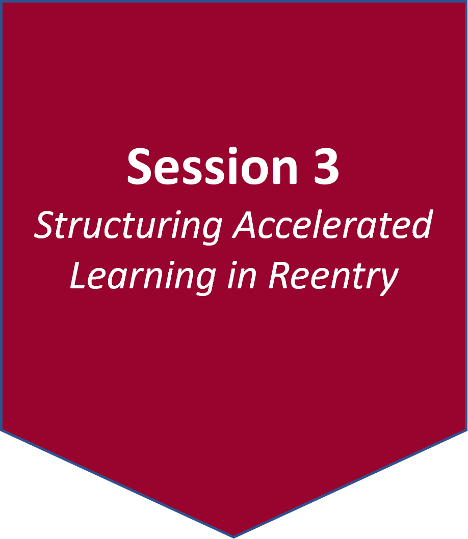 Session 3 - Structuring Accelerated Learning in Reentry